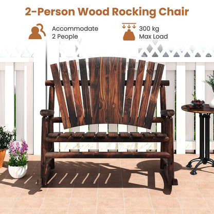 2 Person Adirondack Rocking Chair for Garden