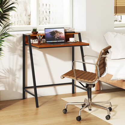 Computer Desk with Monitor Stand 80 CM Small Desk Compact Desk
