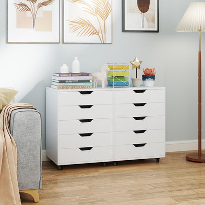 5 Drawer Chest with Lockable Wheels for Home Office
