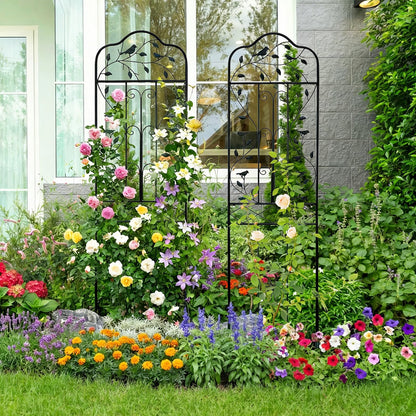 Garden Trellis with Foldable Shelf and Anti-Tipping Device