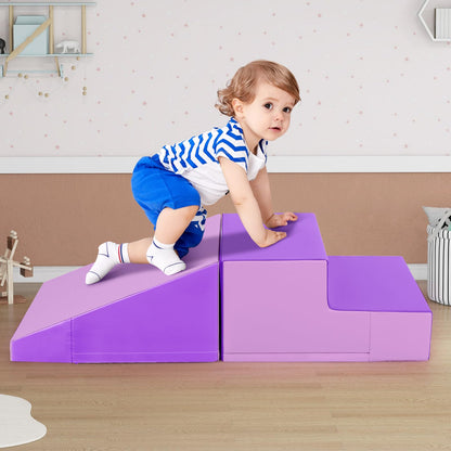 Toddler Climb and Crawl Foam Play Set Stairs and Ramp Software Activity Toys