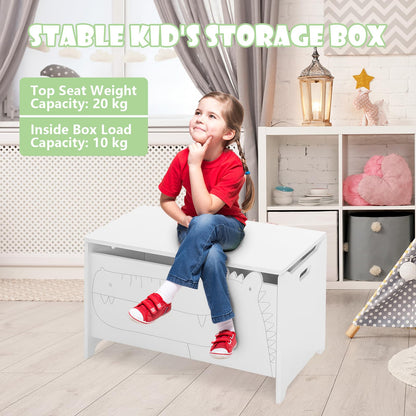 Kids Bench and Storage Chest with Safety Hinged Lid