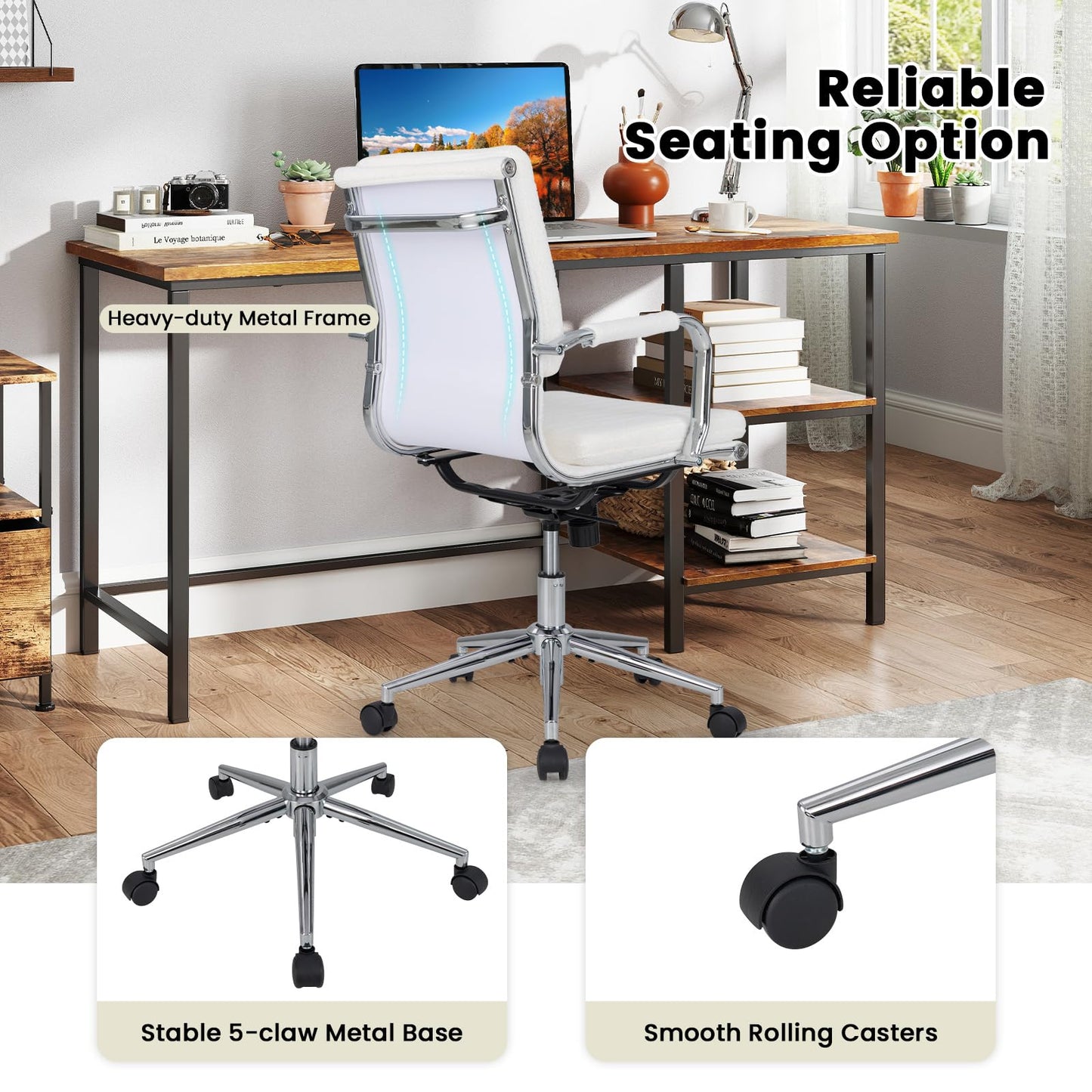 Ergonomic Computer Desk Chair with Rocking Backrest