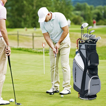 14-Way Lightweight Portable Golf Cart Bag with Cooler Bag
