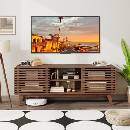 TV Stand for TVs up to 65 Inches Entertainment Center with Sliding Doors