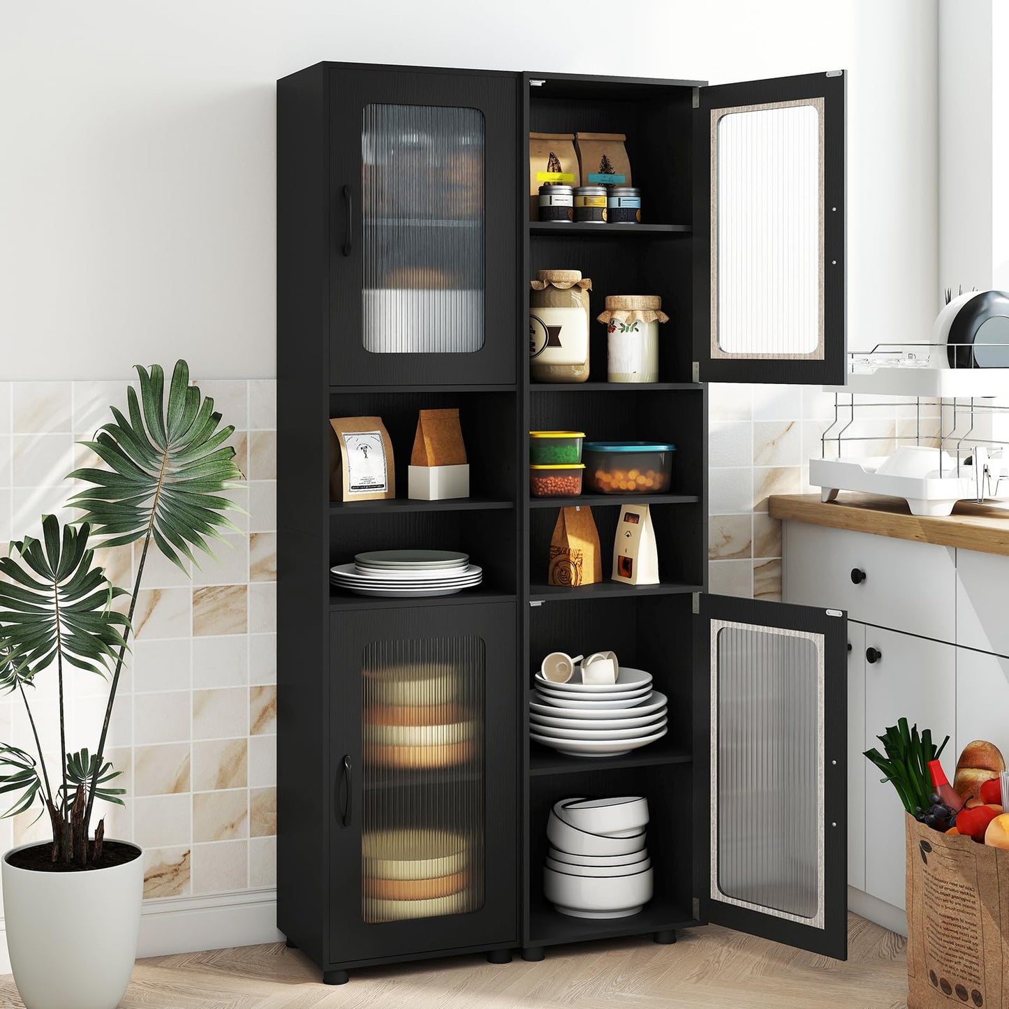 Tall Bathroom Cabinet, Freestanding Storage Cupboard