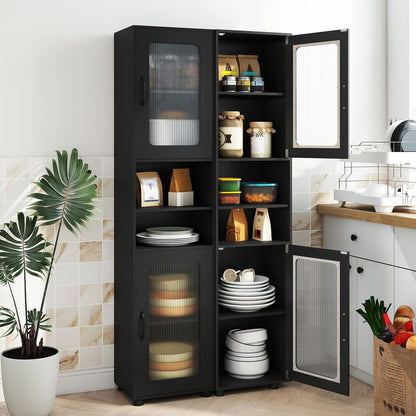 Tall Bathroom Cabinet, Freestanding Storage Cupboard