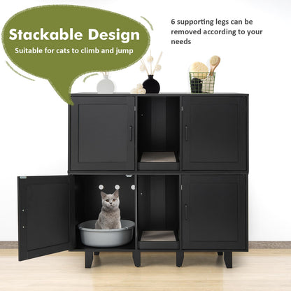 Cat Litter Box Enclosure with Scratching Board
