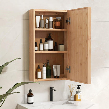 Wall Mounted Storage Cupboard with Single Door and Adjustable Shelves