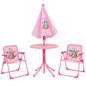Kids Picnic Table and Chair Set with 2 Folding Chairs and Height Adjustable Umbrella