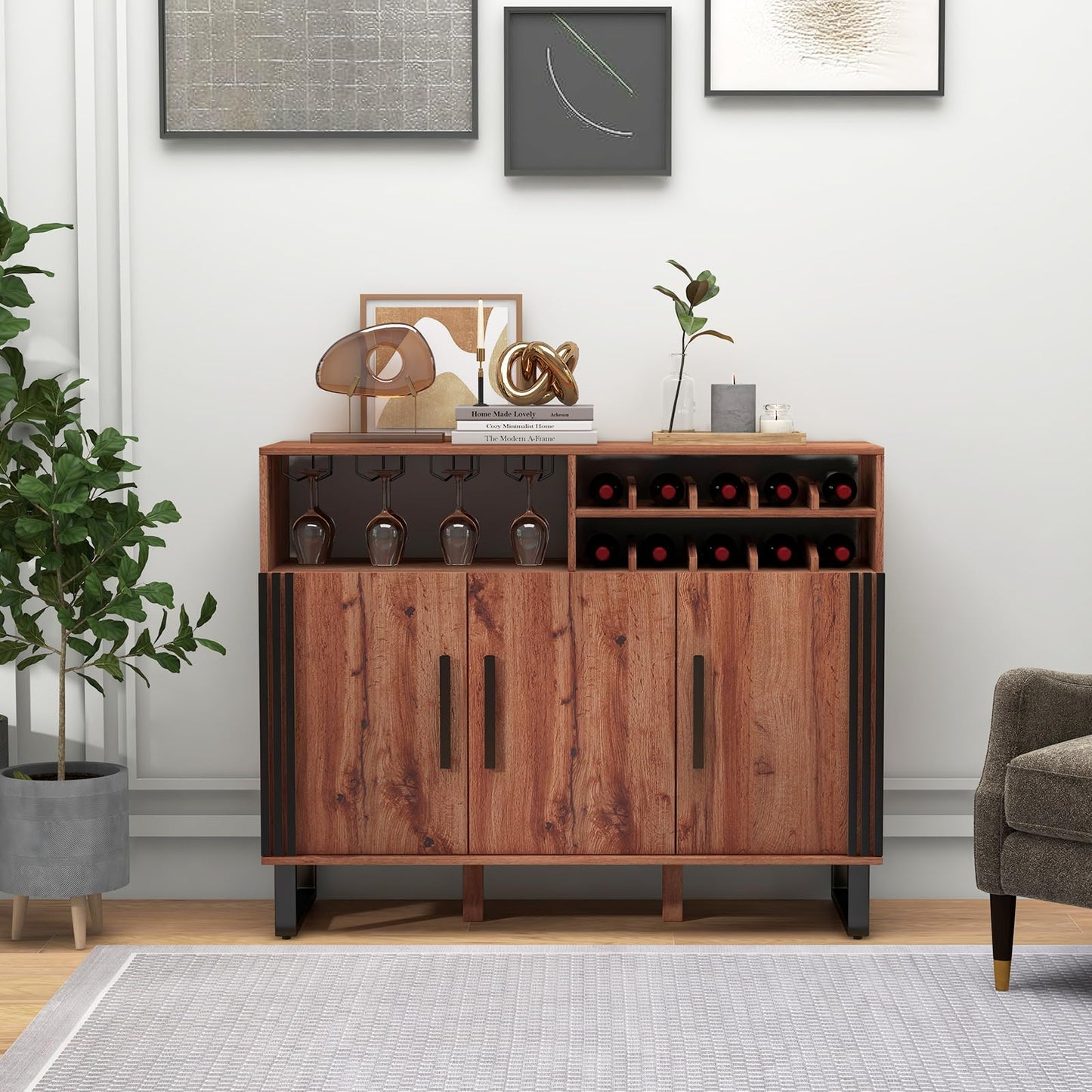 Wooden Storage Cabinet for Dining Room