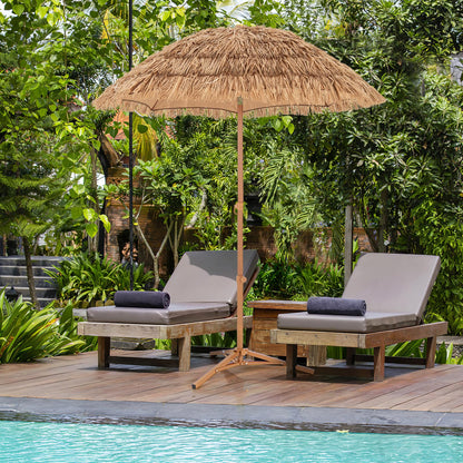 1.7m Garden Hawaii Parasol with Foldable Stand and Carry Bag