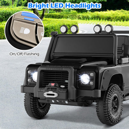 12V Kids Ride on Car, Land Rover Licensed Electric Cars with Remote Control