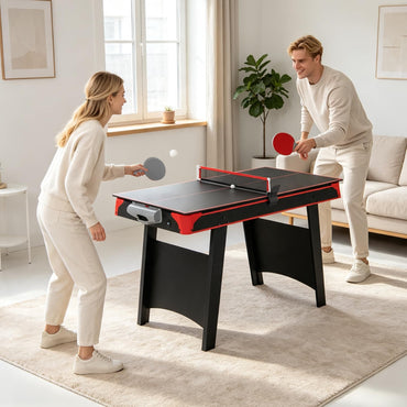 2-in-1 Multi-Game Table with Air Hockey and Table Tennis Top for Kids and Adults