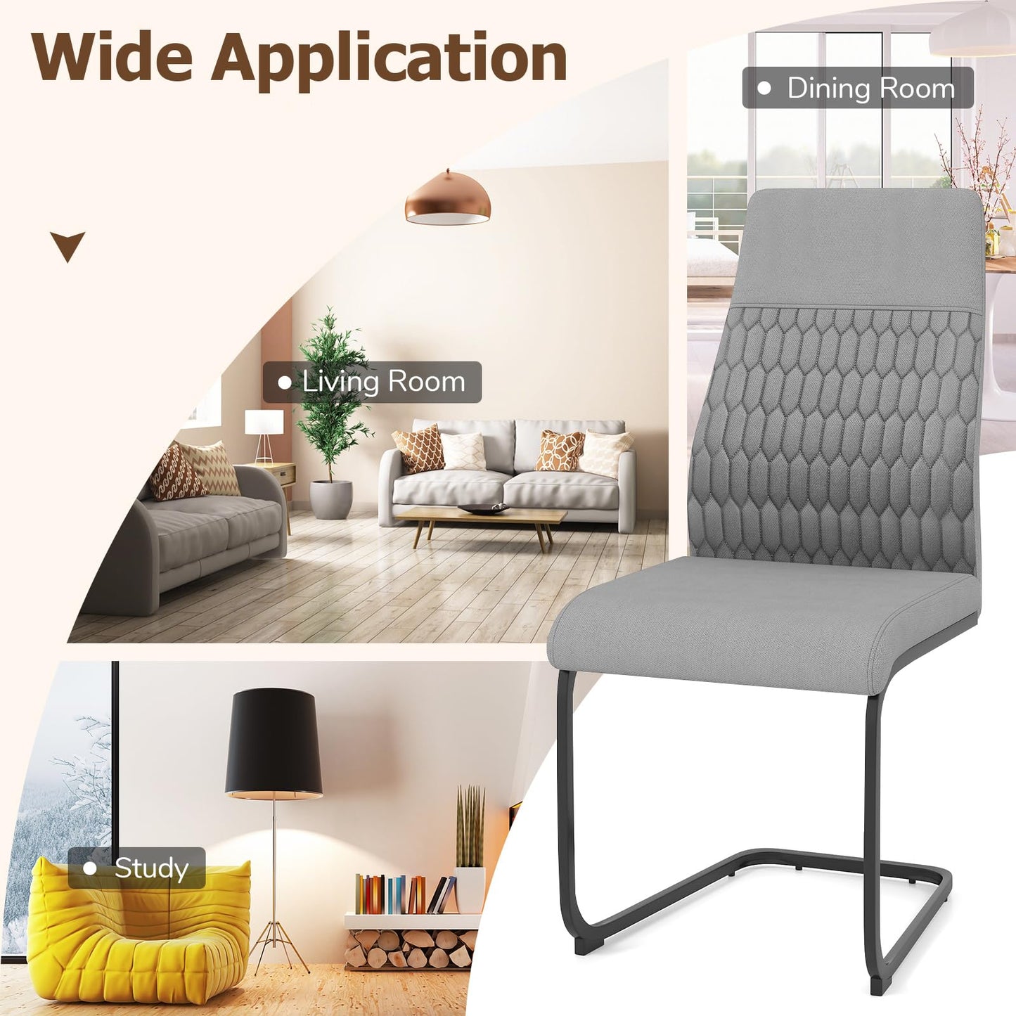 Modern Dining Chair Set of 4 Upholstered Accent Chair