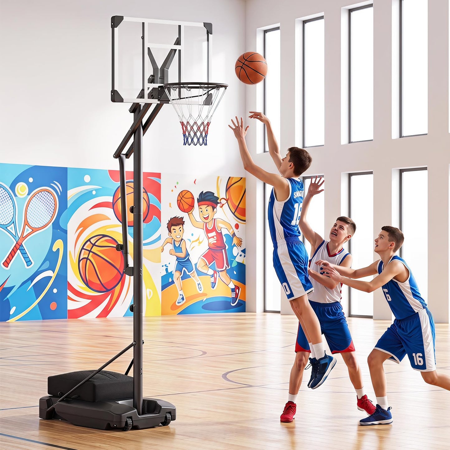 10FT Basketball Hoop and Stand for Kids and Adult