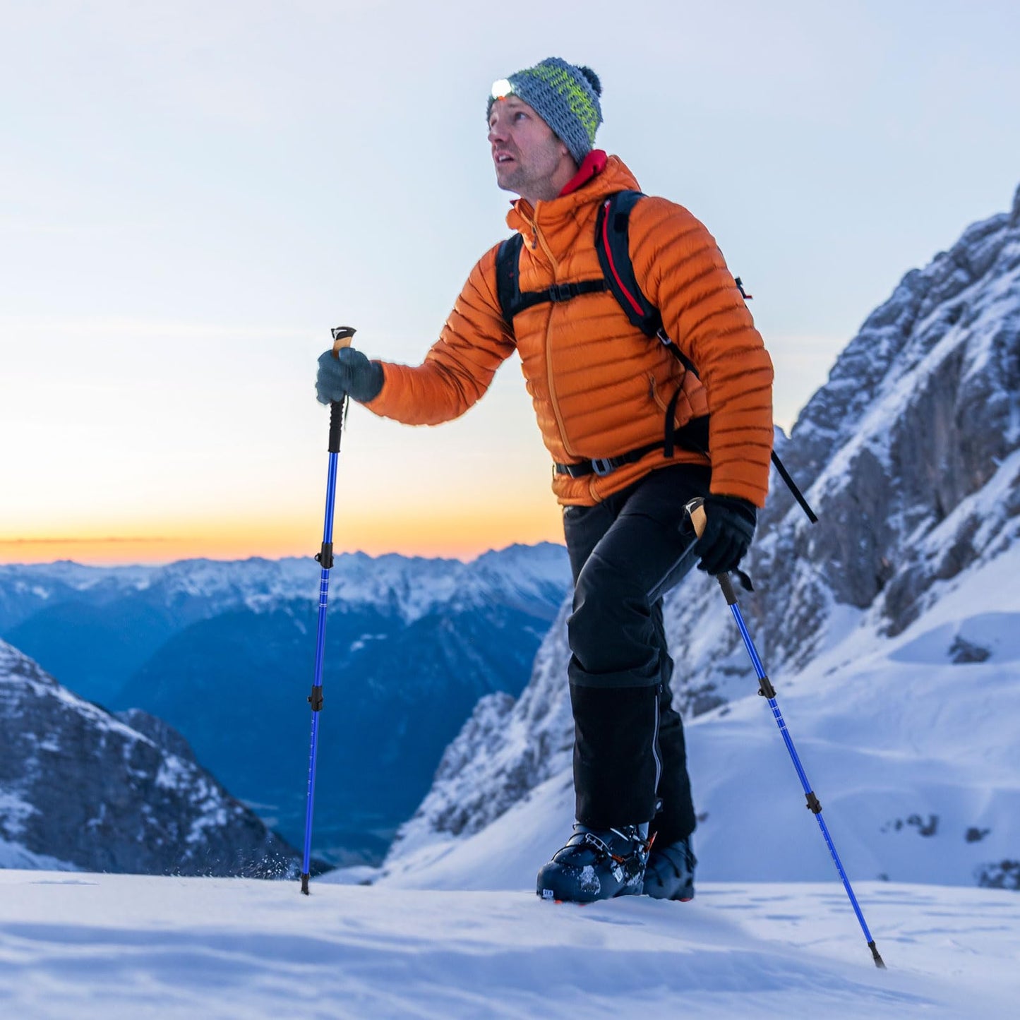 Retractable Hiking Poles Pair of 2 with EVA and Natural Cork Grips