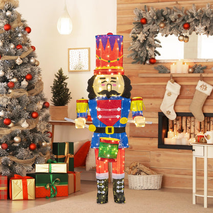 Lighted Nutcracker Soldier, Outdoor 3D Christmas Decoration with LED Lights