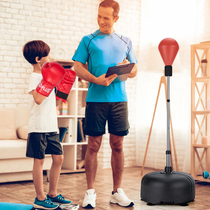 Freestanding & Height Adjustable Punching Bag with Stand and Gloves
