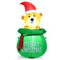1.5M Blow Up Inflatable LED Christmas Cute Bear with Santa Hat
