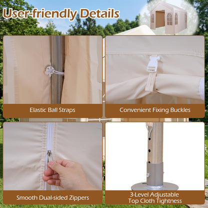 3 x 3 m Heavy Duty Garden Gazebo, Large Marquee Party Tent