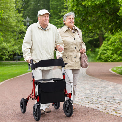 Height Adjustable Rolling Walker with Seat