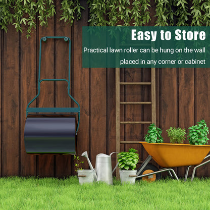 GiantexUK 60L Garden Lawn Roller, Water/Sand Filled Lawn leveller with Scraper Drum & Removable Drain Plug