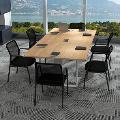 Office Guest Chairs with Ergonomic Mesh Backrest and Cushioned Seat