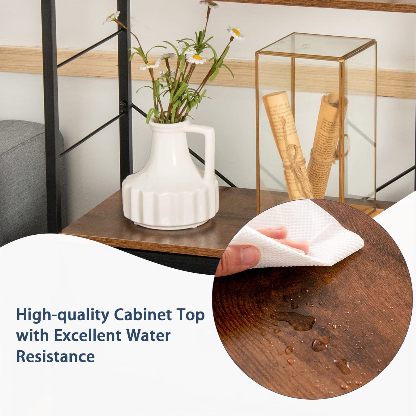 Metal Frame Cabinet Organiser for Home Bedroom