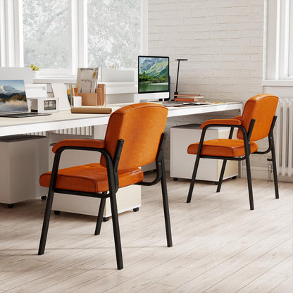 Set of 2 Big and Tall Guest Office Chair Waiting Room Chair for Reception Meeting