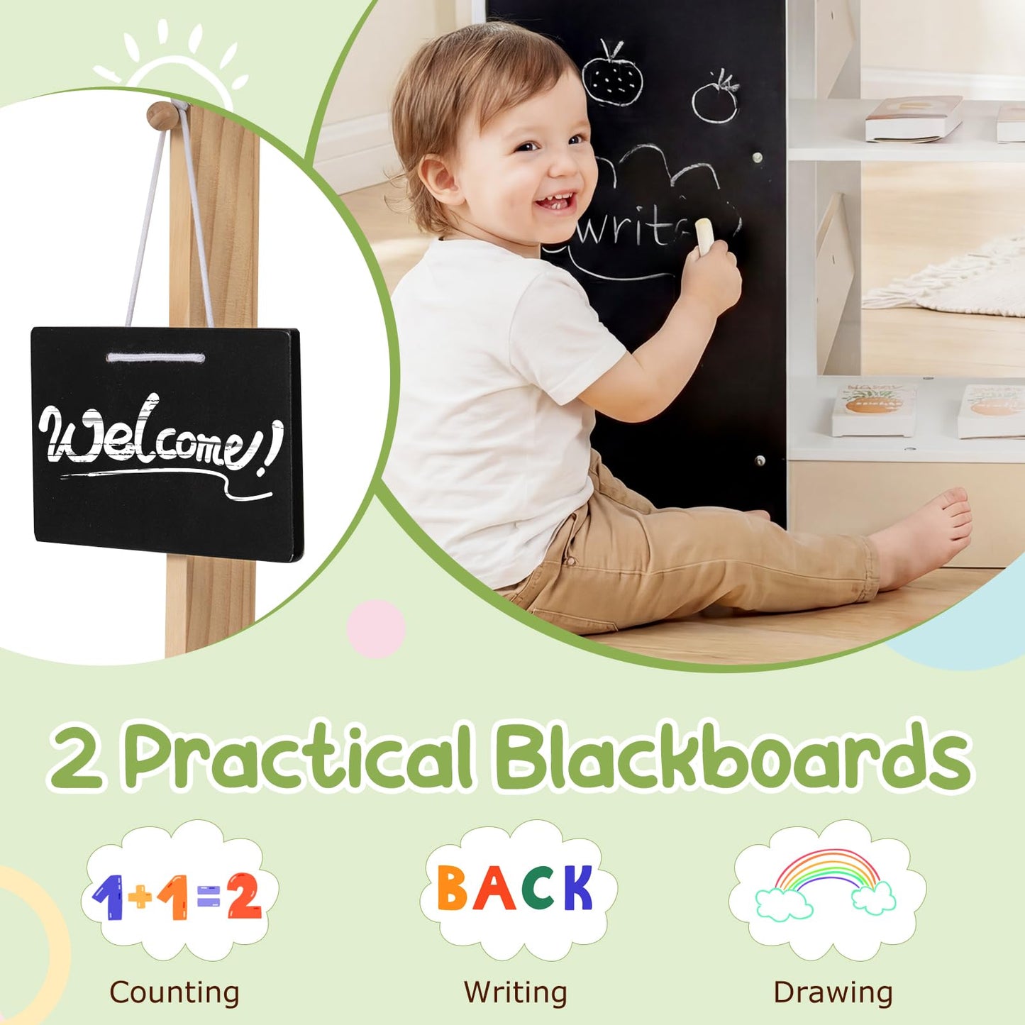 Kids Grocery Store Playset with Shopping Cart for Toddler Boys Girls 3+