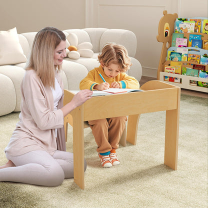 Wooded Toddler Kids Desk and Chair Set with Proper Height