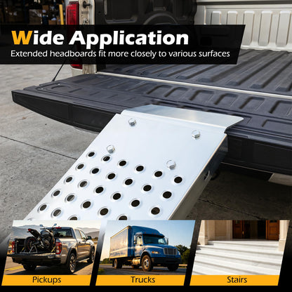 Folding Loading Ramps and 400 KG Capacity 2-Pack Multi-Use Ramps with Handles for Pickup Truck and Trailer