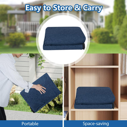 Double Inflatable Couch Portable Blow Up Sofa with Detachable Cover