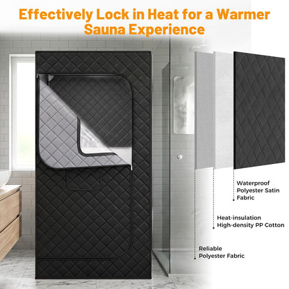 Portable Infrared Sauna Steam, Full Body Sauna Tent Steam Room with 3/4 Heaters
