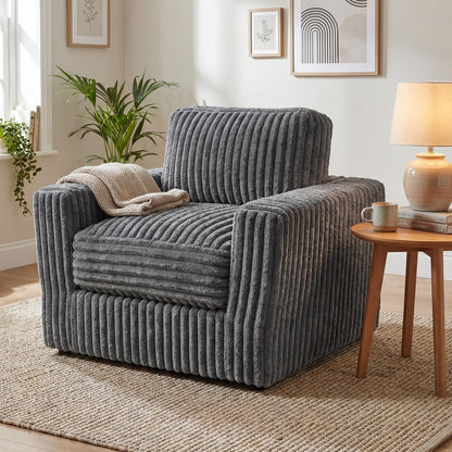 Furry Boneless Couch for Small Spaces with Removable Cover and Pillow