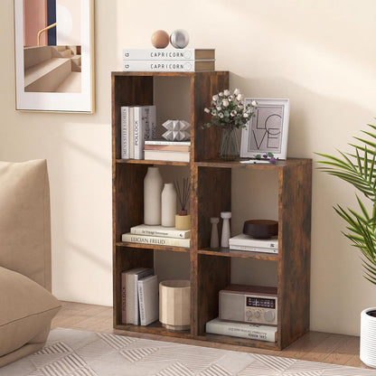 Bookshelf, Modern Vertical Bookcase with Anti-tipping Kits