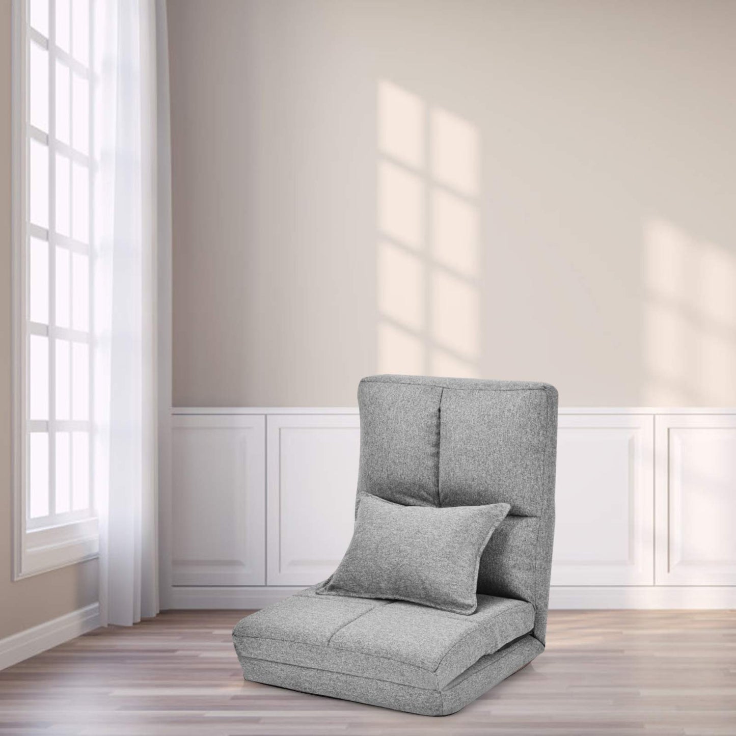 Folding Lazy Floor Sofa Bed with Pillow