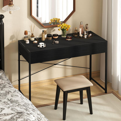 Computer Desk with 2 Drawers Vanity Table with Heavy-Duty Metal Frame
