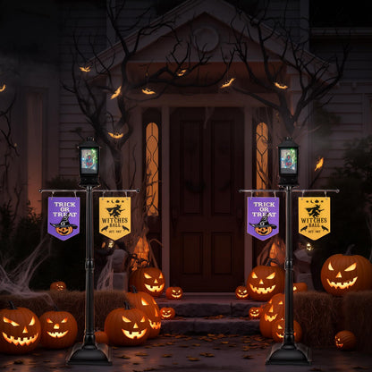 156 CM Halloween Lamp Post Sound-Activated Halloween Street Lamp