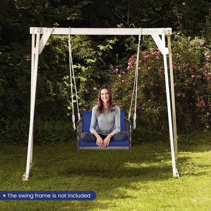 Patio Porch Swing Chair with Back and Seat Cushion for Patio Balcony Backyard