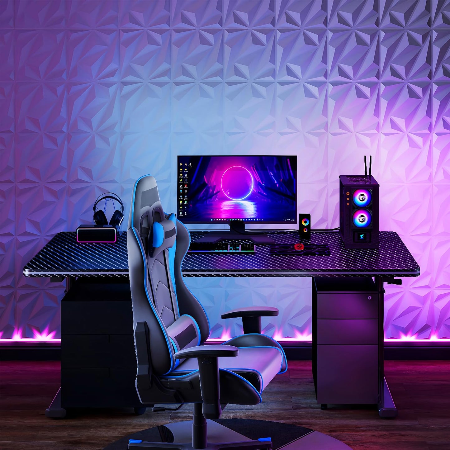 50-Pack 3D Wall Panel with Included Stickers