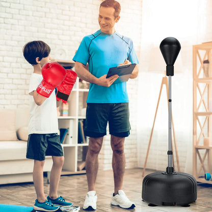 Punching Bag with Stand and Gloves