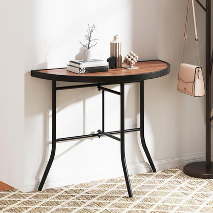 Half-Round Folding Event Table with Metal Frame