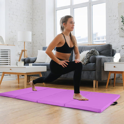 240 x 116 x 5 cm Folding Soft Floor Mat with Carry Handles and Hook & Loop Fasteners