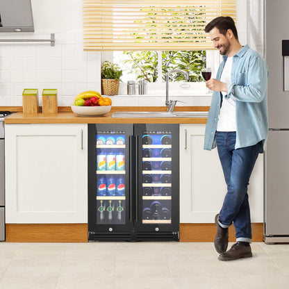 120L Dual Zone Wine Beverage Refrigerator