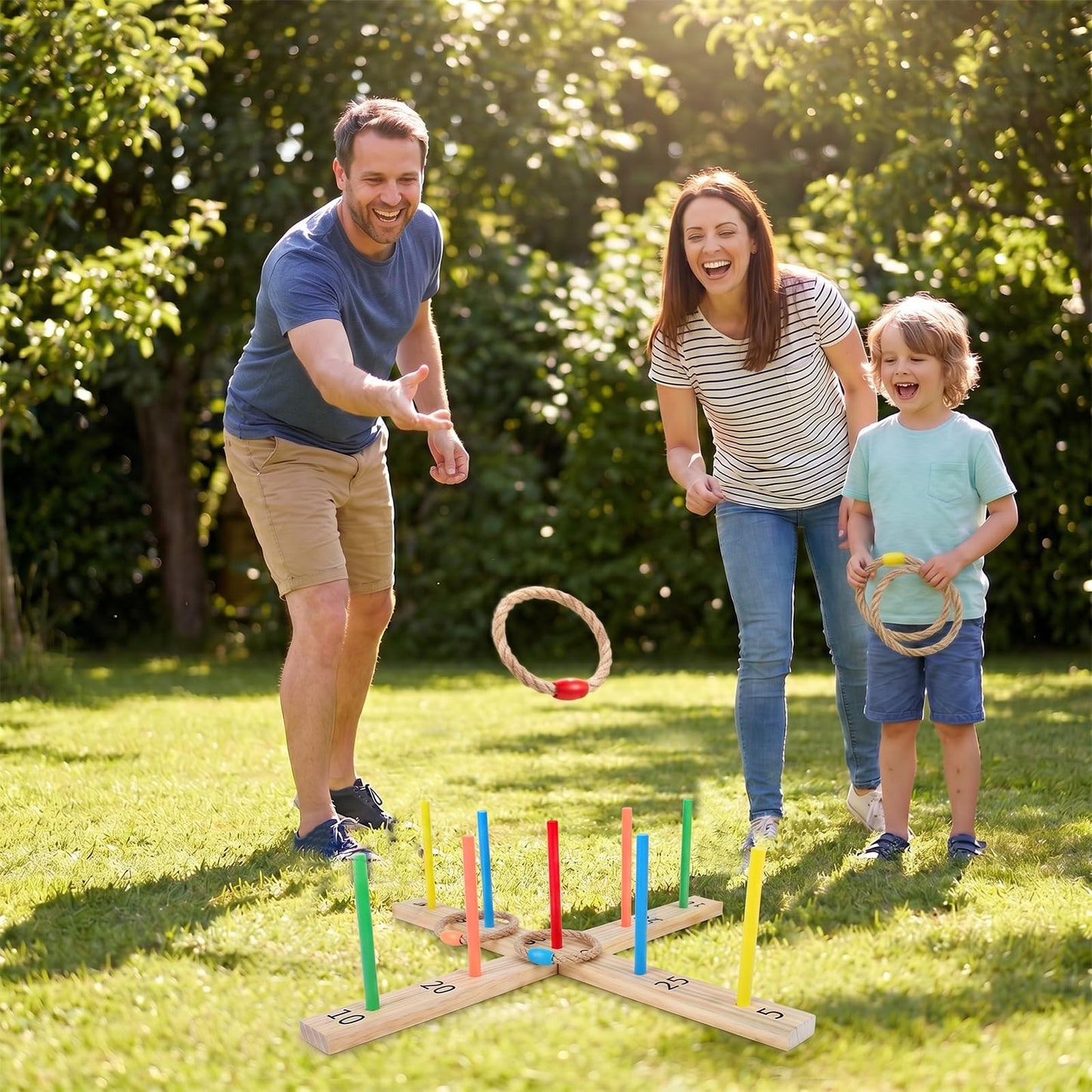 Indoor Outdoor Portable Throwing Game Toy for Beach Backyard Picnic Party