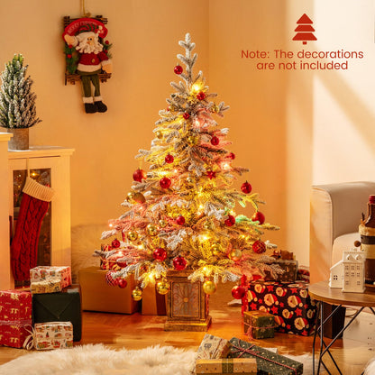 4 FT Pre-lit Artificial Christmas Trees 100 Multi-color and Warm White Dimmable Lights