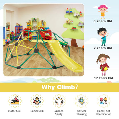 Toddler Climbing Frame Monkey Bar Jungle Gym with Fabric Cushion