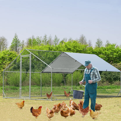 Large Spire Shaped Chicken Coop with Sun Protective Cover